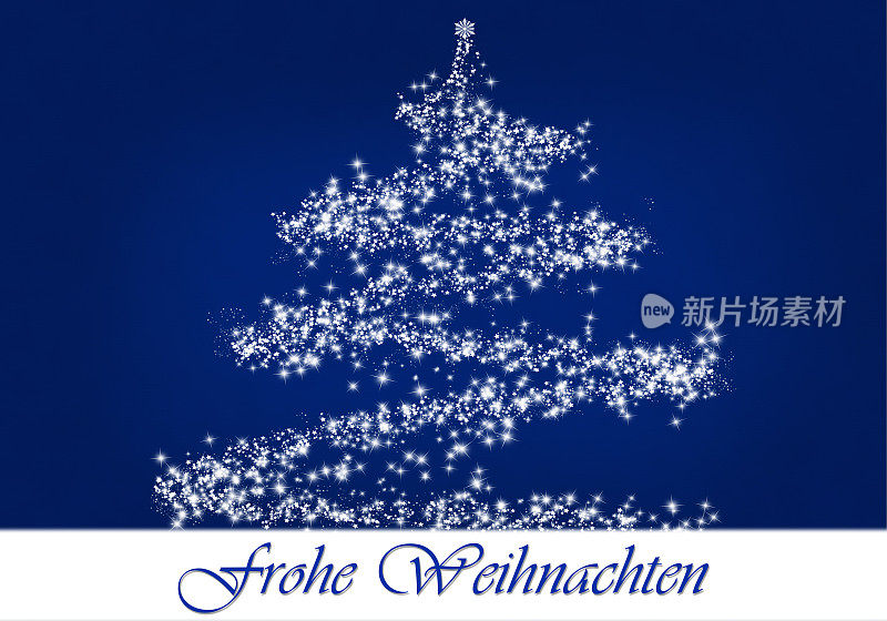 Frohe Weihnachten的星星形状